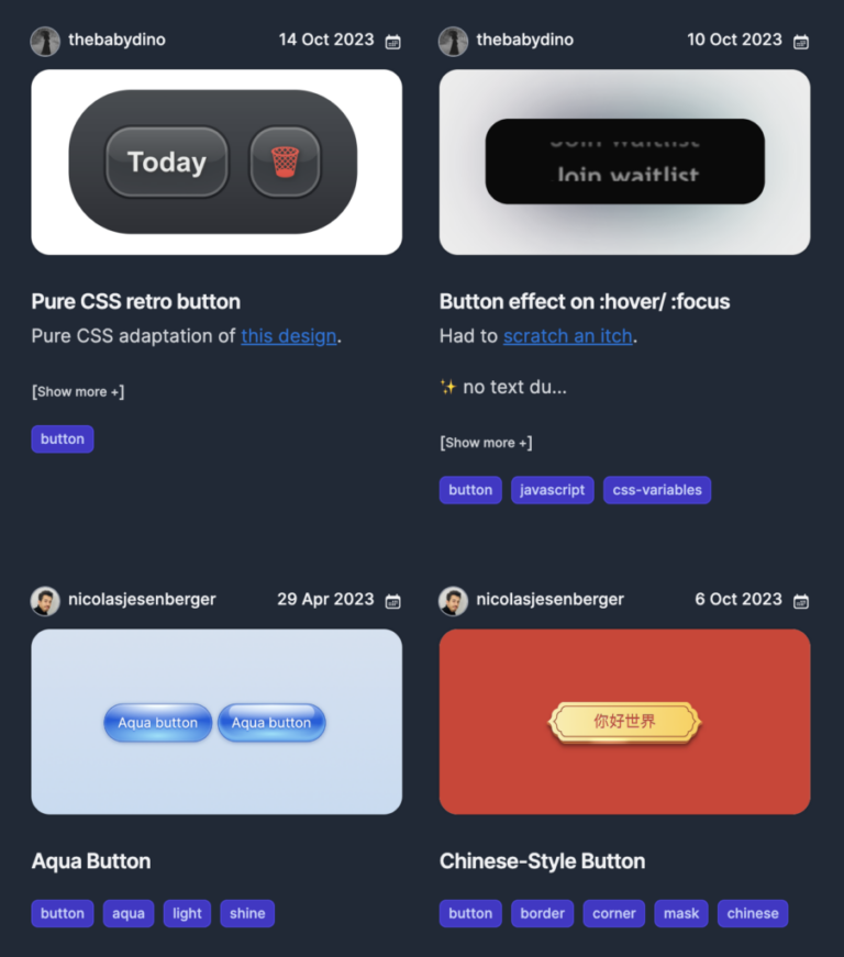 ボタン、モード、およびまだ少しトリッキーなレイアウトの状況 –  Codepen
